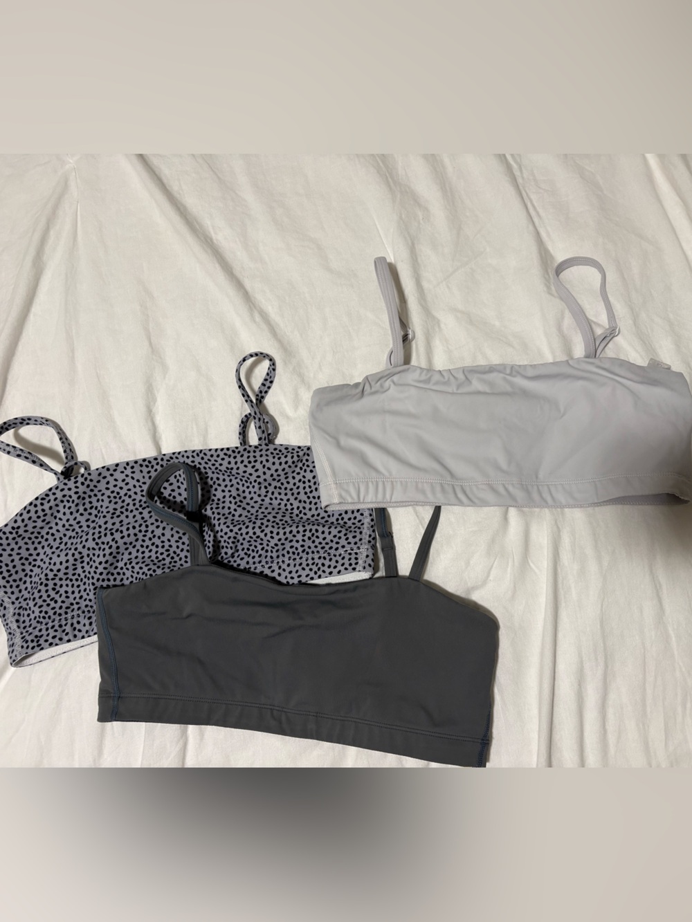Bundle of Three Spaghetti Strap Sports Bras